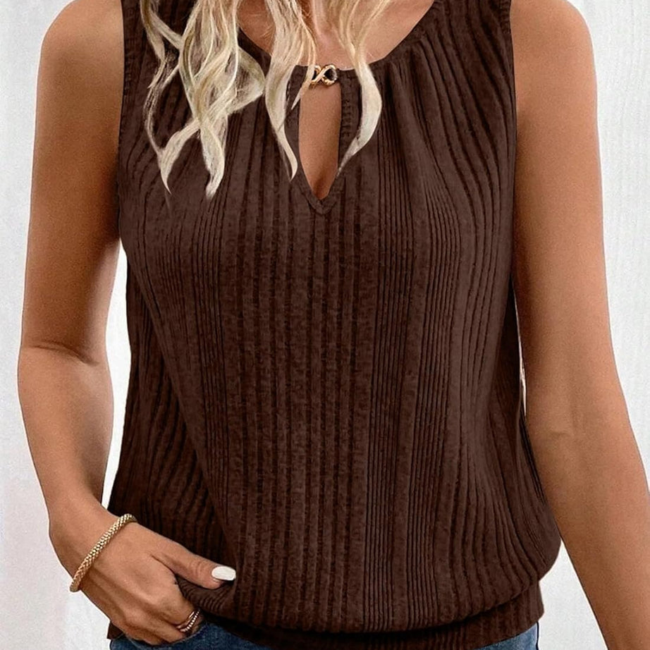 Womens Summer Ribbed Loose Fit Flowy Tank Tops