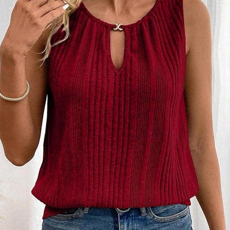 Womens Summer Ribbed Loose Fit Flowy Tank Tops