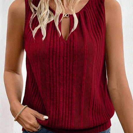 Womens Summer Ribbed Loose Fit Flowy Tank Tops