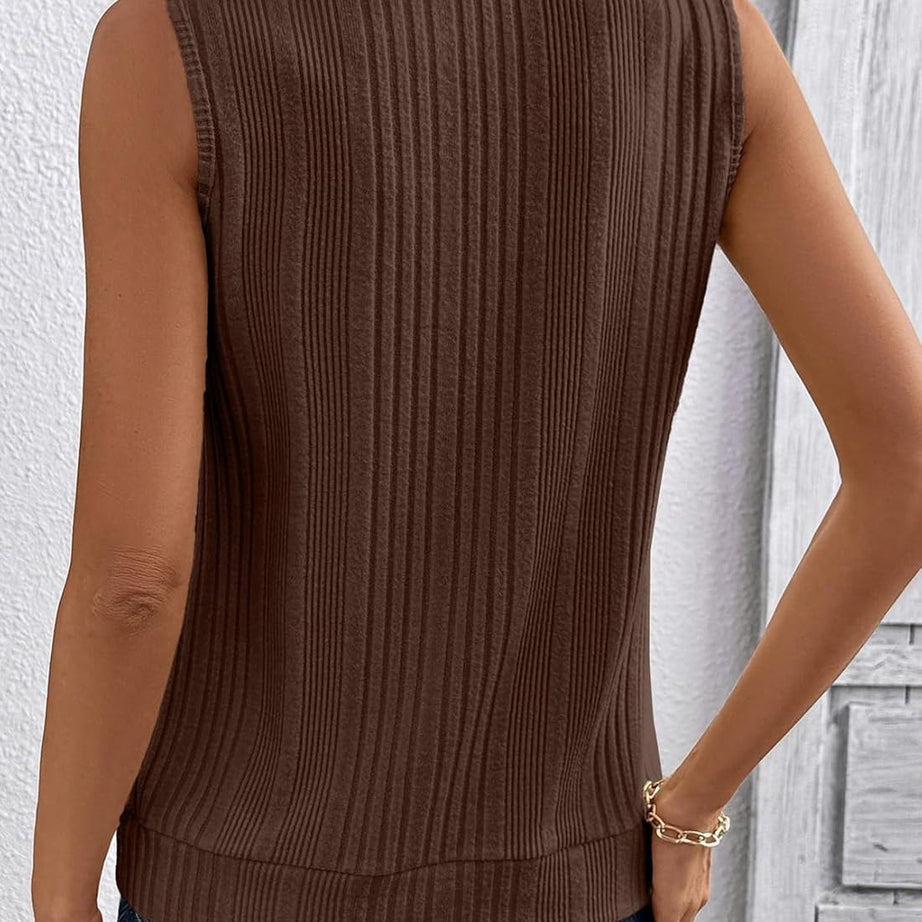 Womens Summer Ribbed Loose Fit Flowy Tank Tops