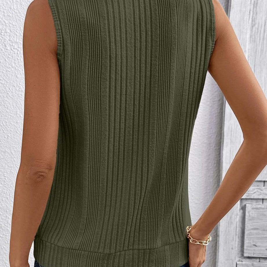 Womens Summer Ribbed Loose Fit Flowy Tank Tops