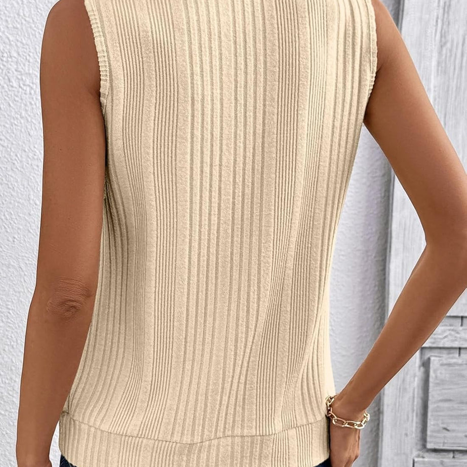 Womens Summer Ribbed Loose Fit Flowy Tank Tops