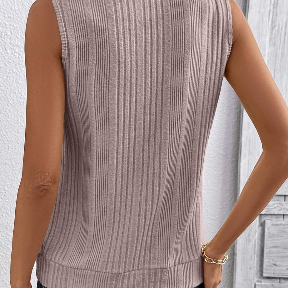 Womens Summer Ribbed Loose Fit Flowy Tank Tops