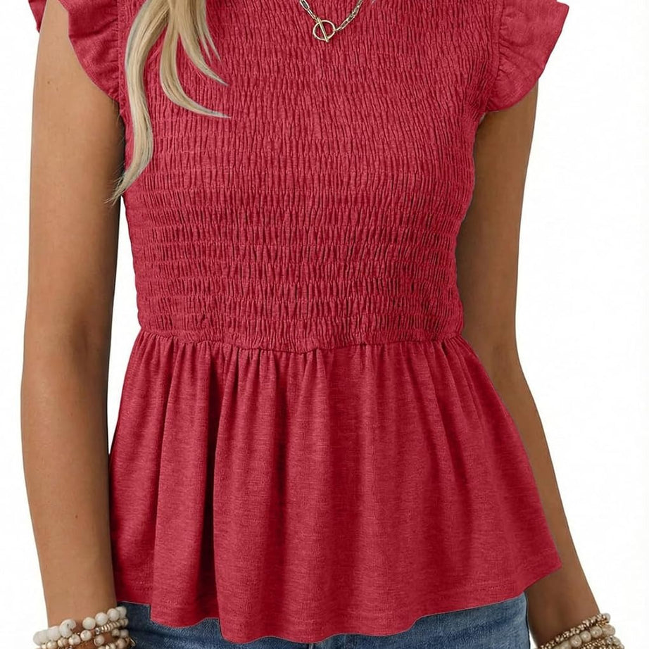 Womens Summer Tops  Casual Elegant Peplum Dress