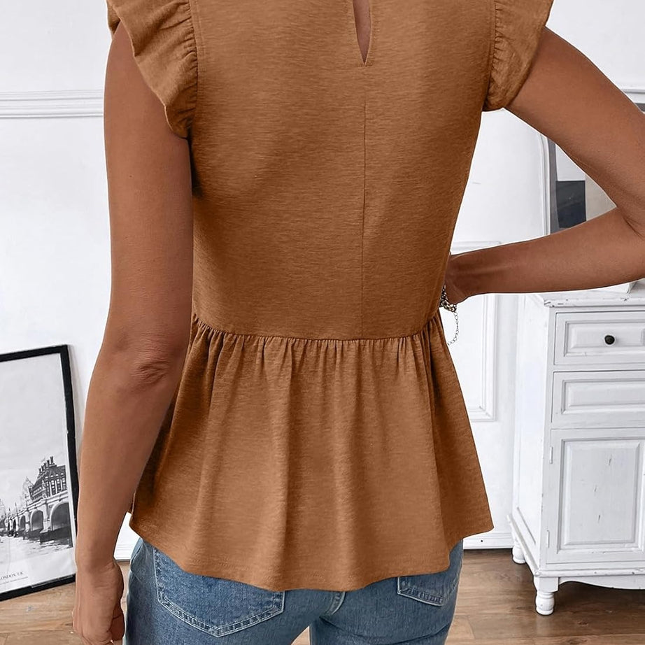 Womens Summer Tops  Casual Elegant Peplum Dress