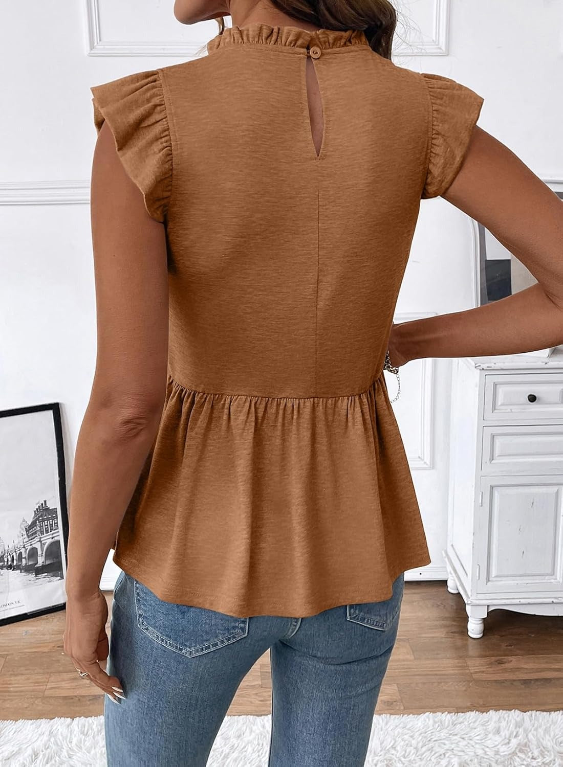 Womens Summer Tops  Casual Elegant Peplum Dress