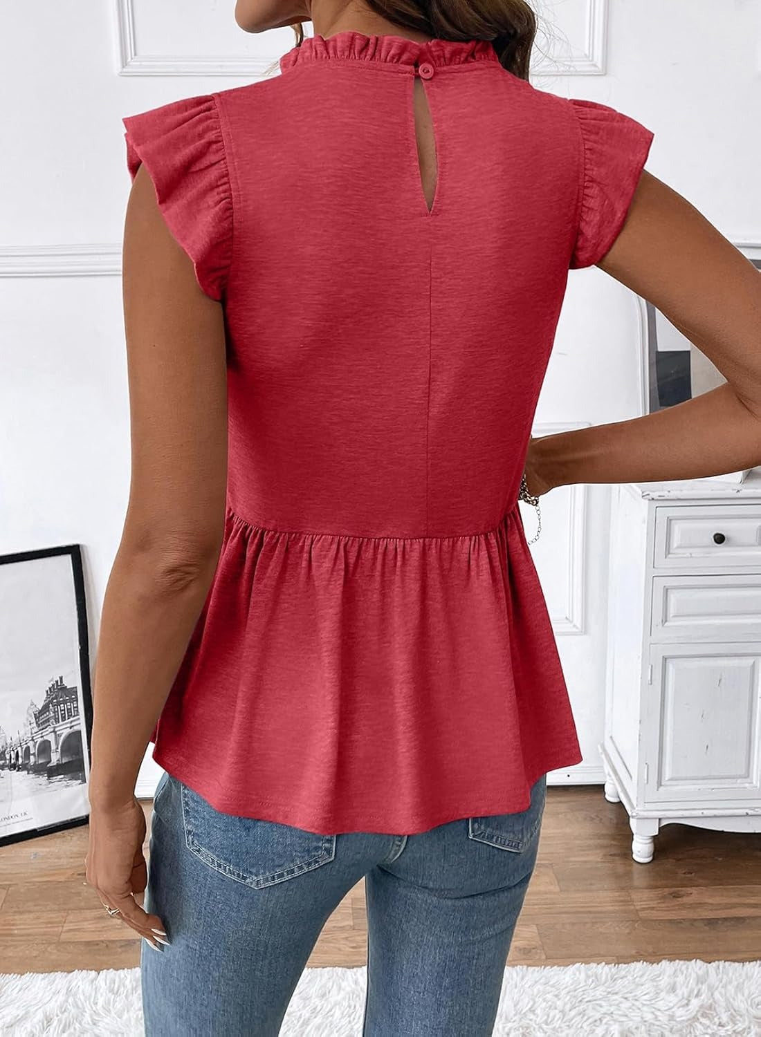 Womens Summer Tops  Casual Elegant Peplum Dress