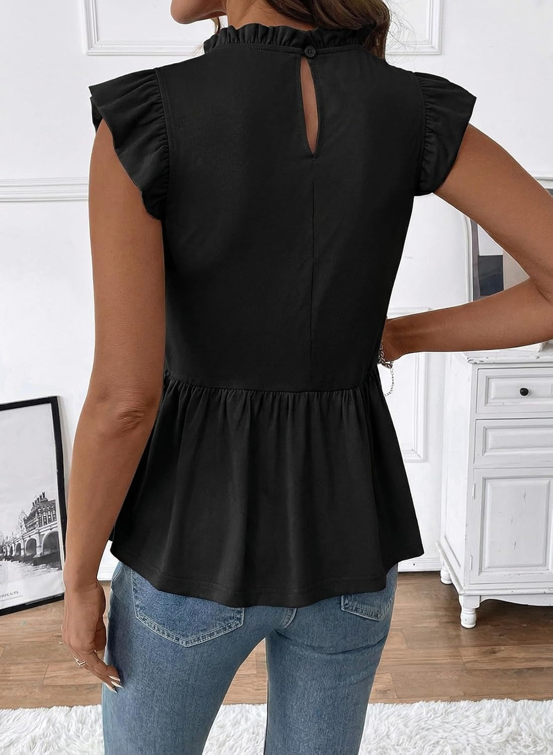Womens Summer Tops  Casual Elegant Peplum Dress