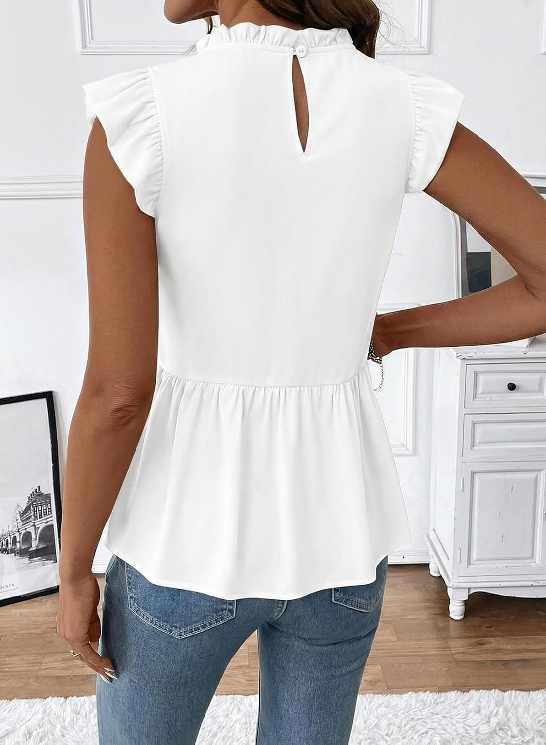 Womens Summer Tops  Casual Elegant Peplum Dress