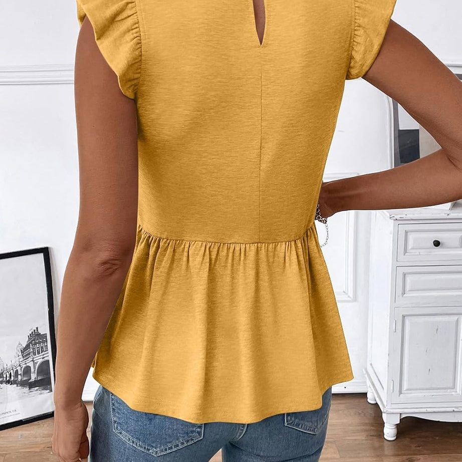 Womens Summer Tops  Casual Elegant Peplum Dress