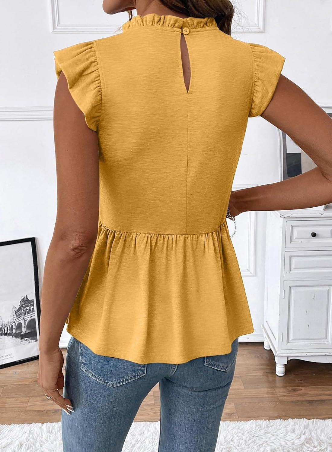 Womens Summer Tops  Casual Elegant Peplum Dress