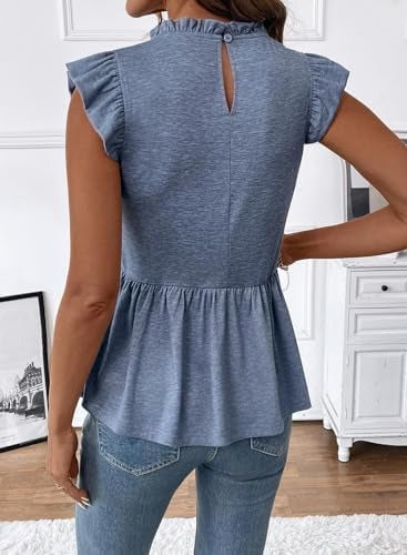 Womens Summer Tops  Casual Elegant Peplum Dress