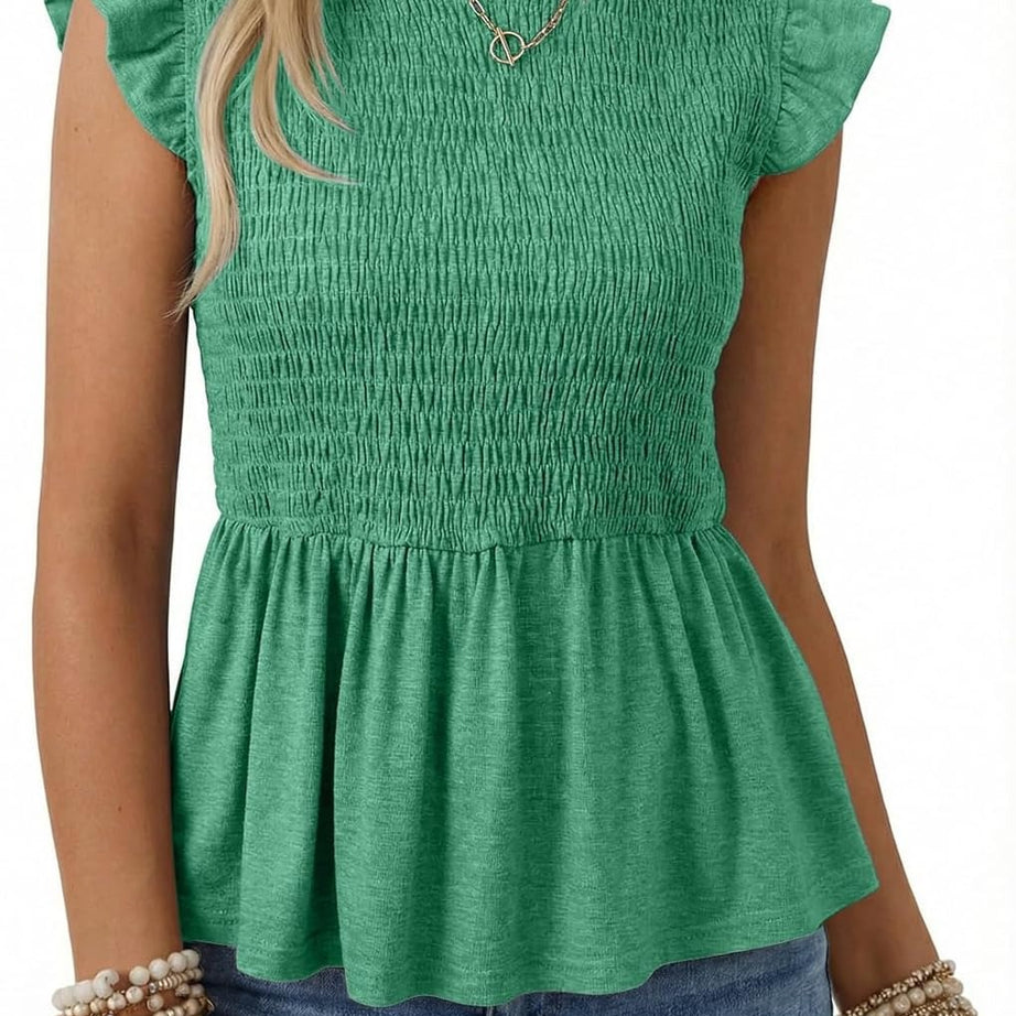 Womens Summer Tops  Casual Elegant Peplum Dress