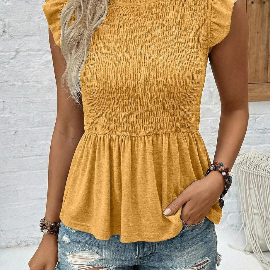 Womens Summer Tops  Casual Elegant Peplum Dress