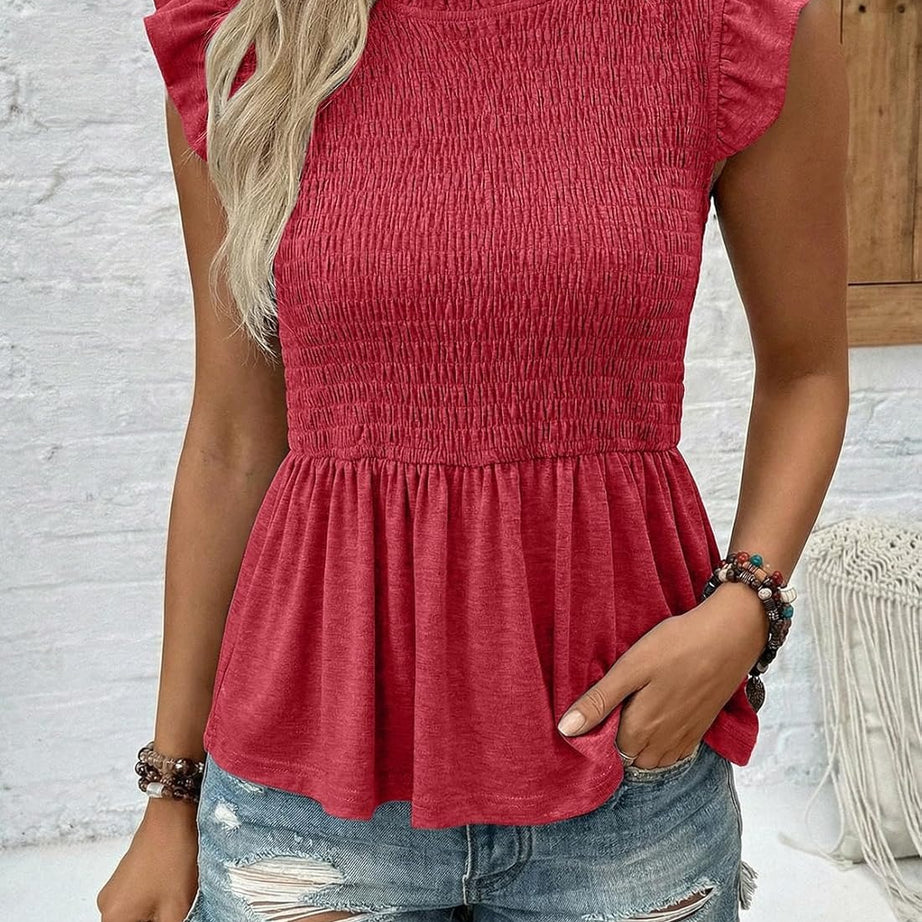 Womens Summer Tops  Casual Elegant Peplum Dress