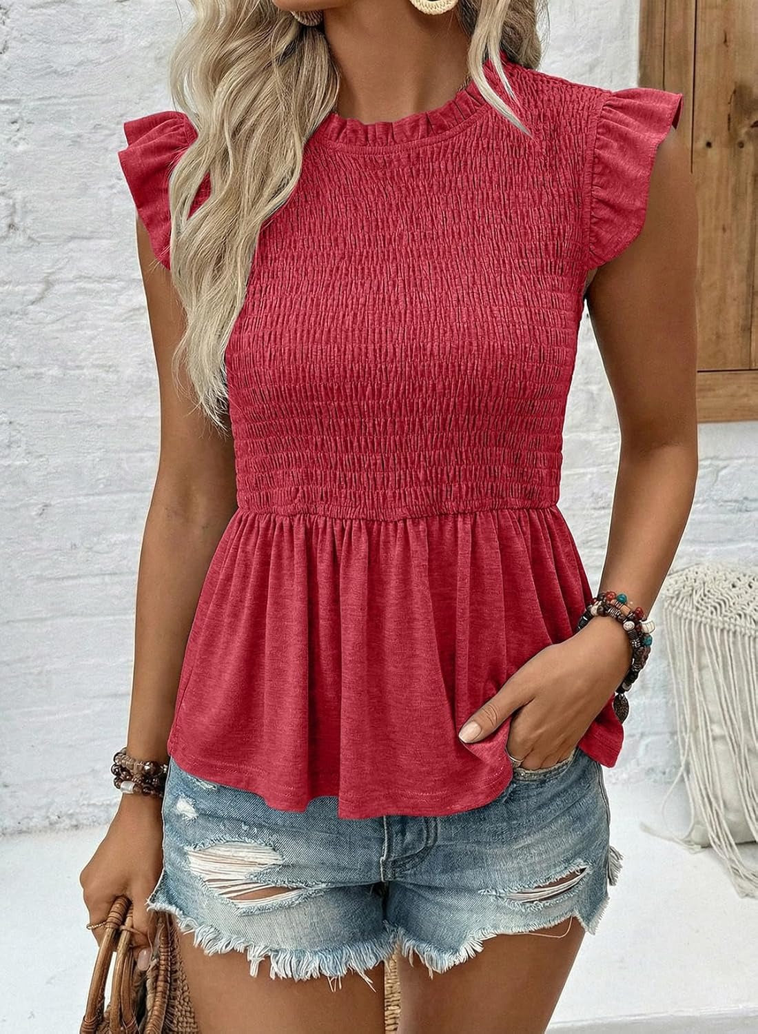 Womens Summer Tops  Casual Elegant Peplum Dress