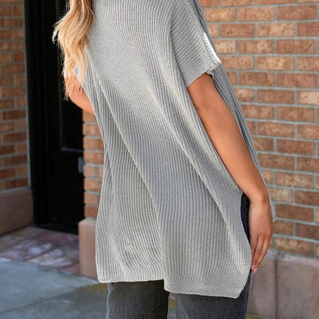 Womens Summer Lightweight Crewneck Short Sleeve Sweaters
