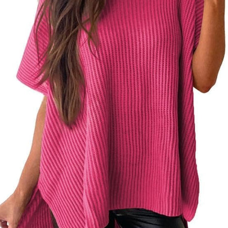 Womens Summer Lightweight Crewneck Short Sleeve Sweaters