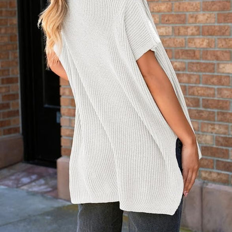 Womens Summer Lightweight Crewneck Short Sleeve Sweaters