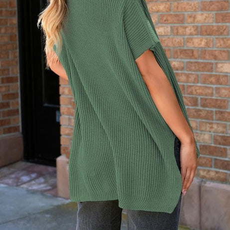 Womens Summer Lightweight Crewneck Short Sleeve Sweaters