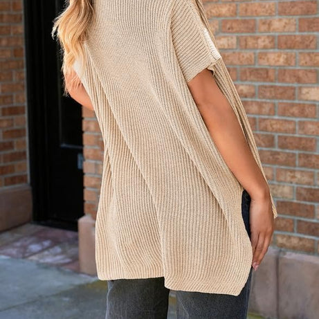 Womens Summer Lightweight Crewneck Short Sleeve Sweaters