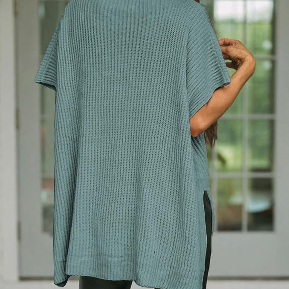Womens Summer Lightweight Crewneck Short Sleeve Sweaters