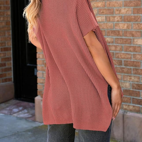 Womens Summer Lightweight Crewneck Short Sleeve Sweaters
