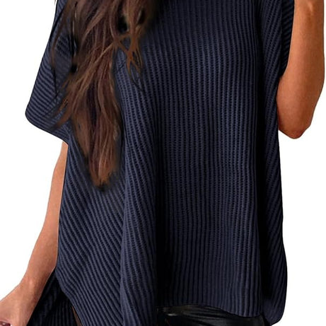 Womens Summer Lightweight Crewneck Short Sleeve Sweaters