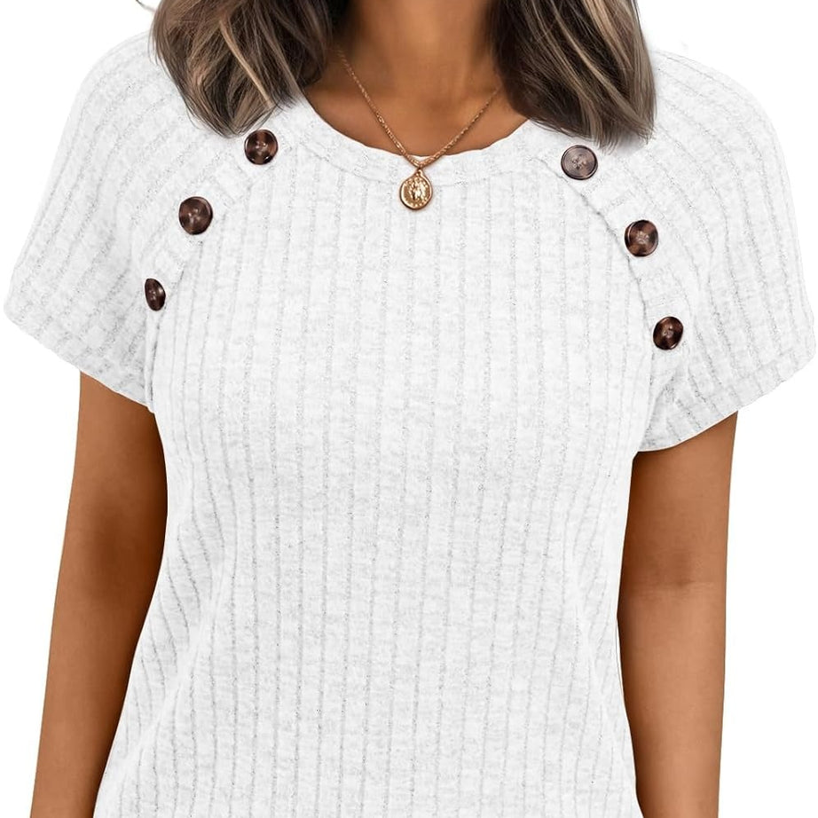 Women's Short Sleeve Business Casual Work Top