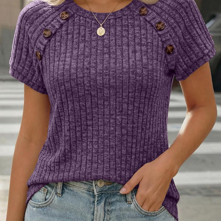 Women's Short Sleeve Business Casual Work Top