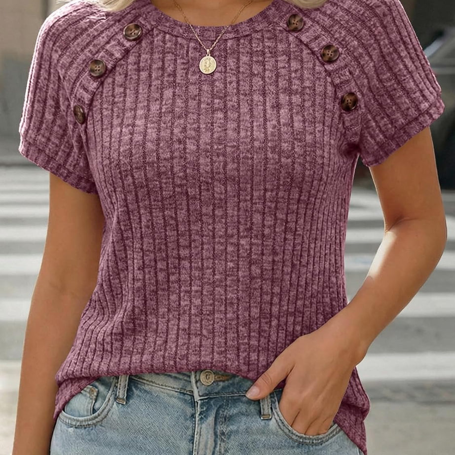 Women's Short Sleeve Business Casual Work Top