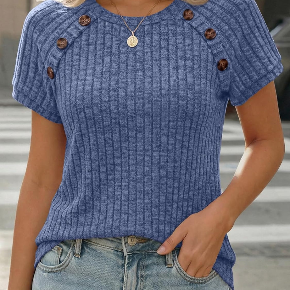 Women's Short Sleeve Business Casual Work Top