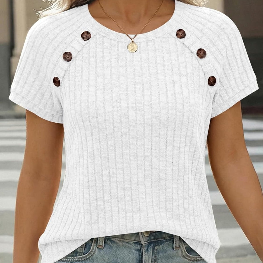 Women's Short Sleeve Business Casual Work Top