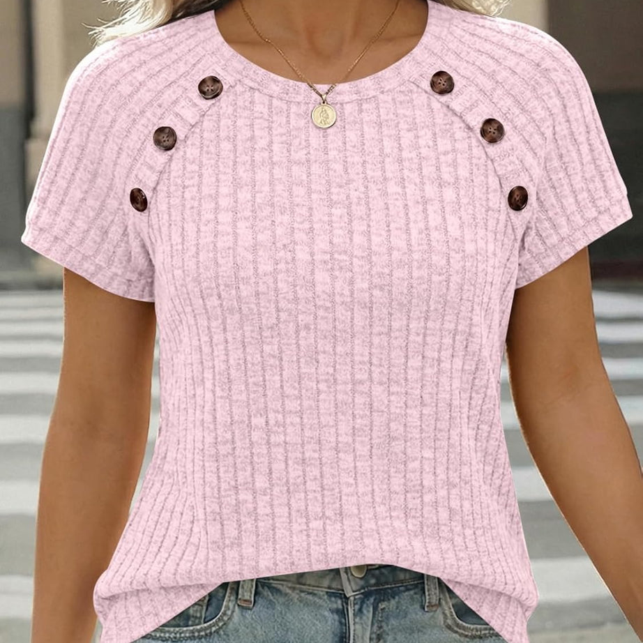Women's Short Sleeve Business Casual Work Top
