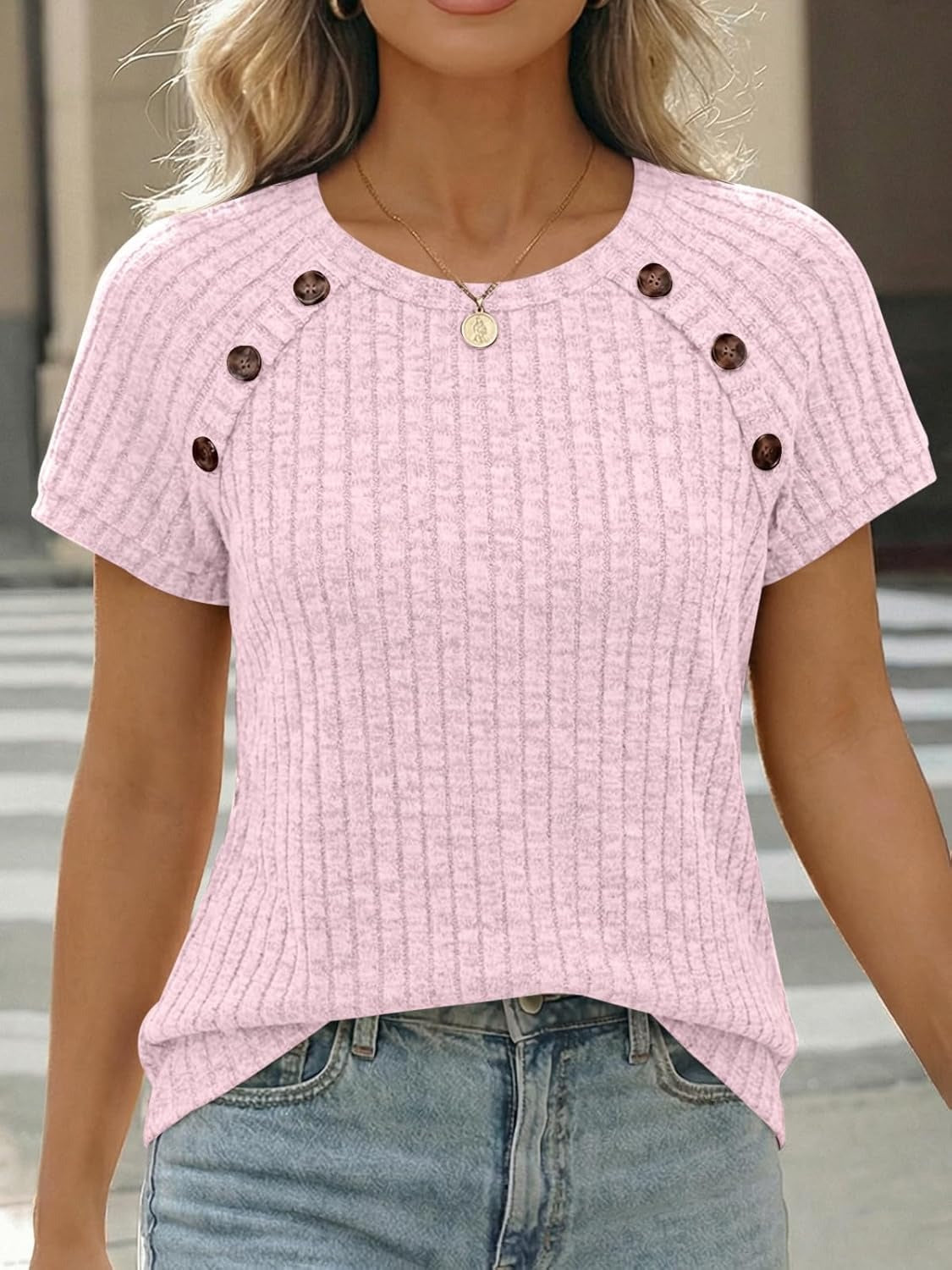 Women's Short Sleeve Business Casual Work Top
