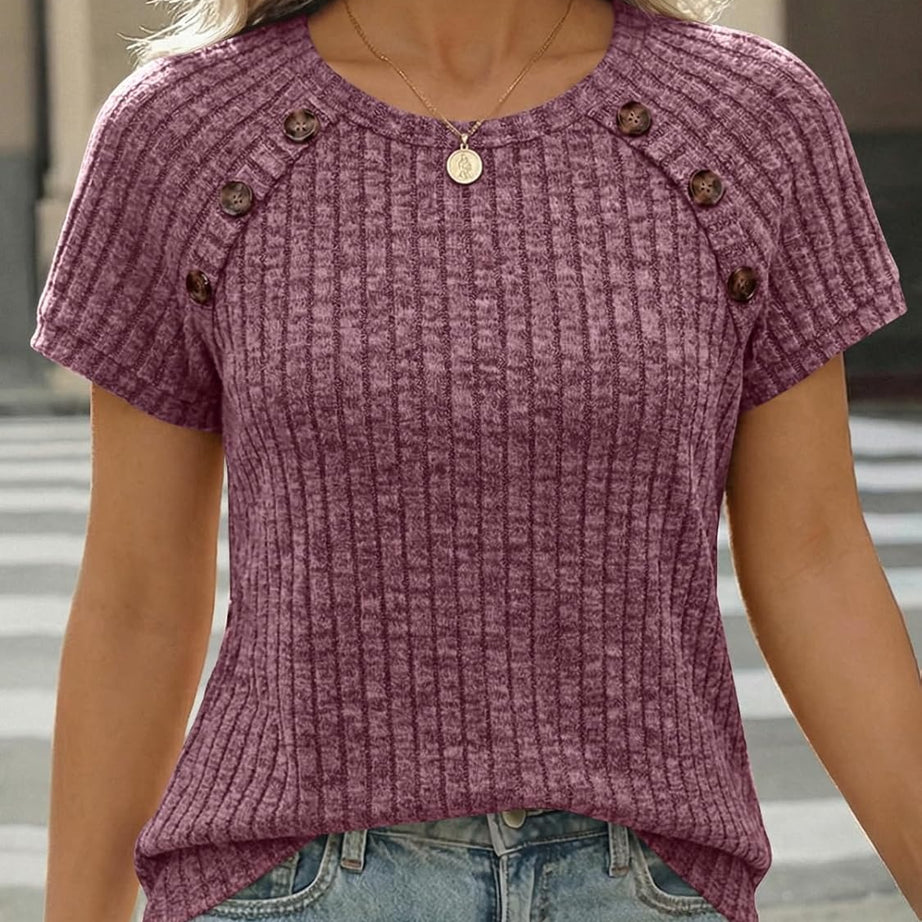 Women's Short Sleeve Business Casual Work Top