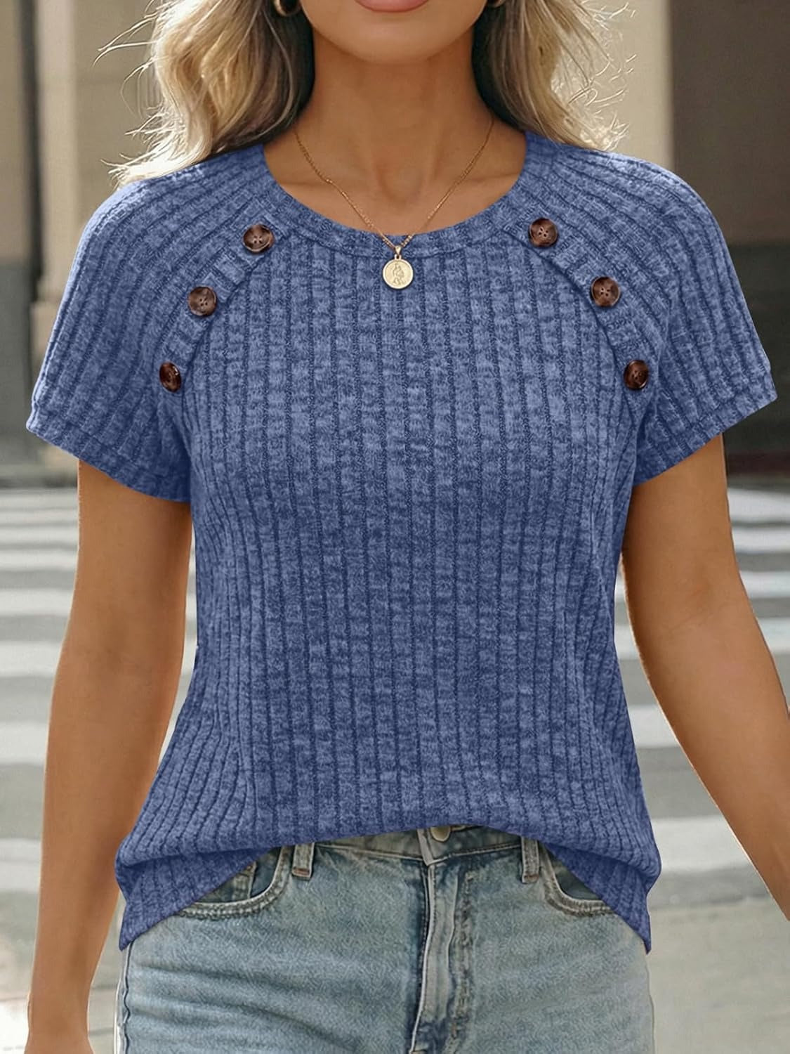 Women's Short Sleeve Business Casual Work Top