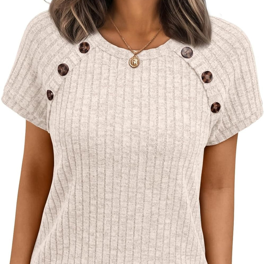 Women's Short Sleeve Business Casual Work Top
