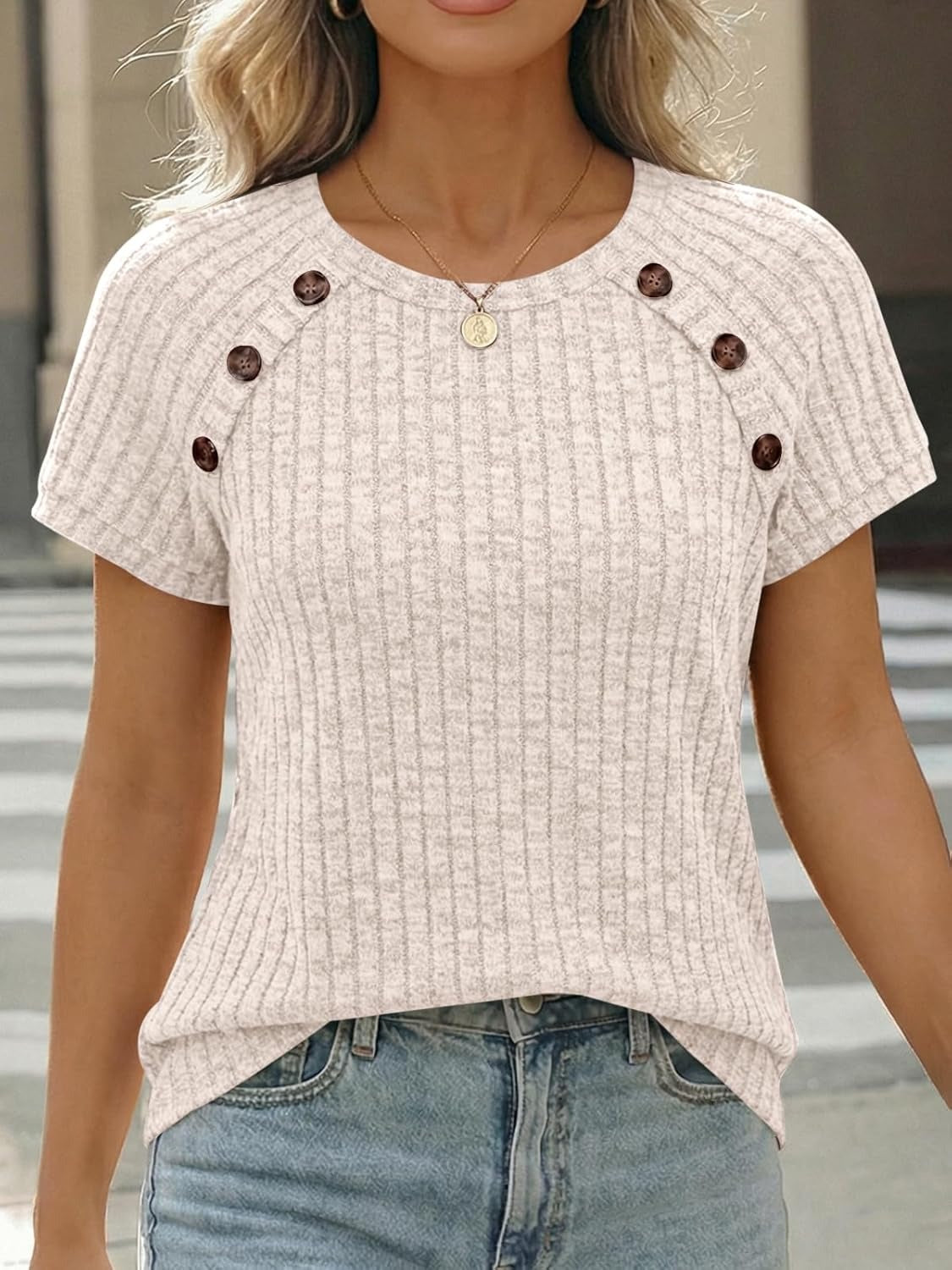 Women's Short Sleeve Business Casual Work Top
