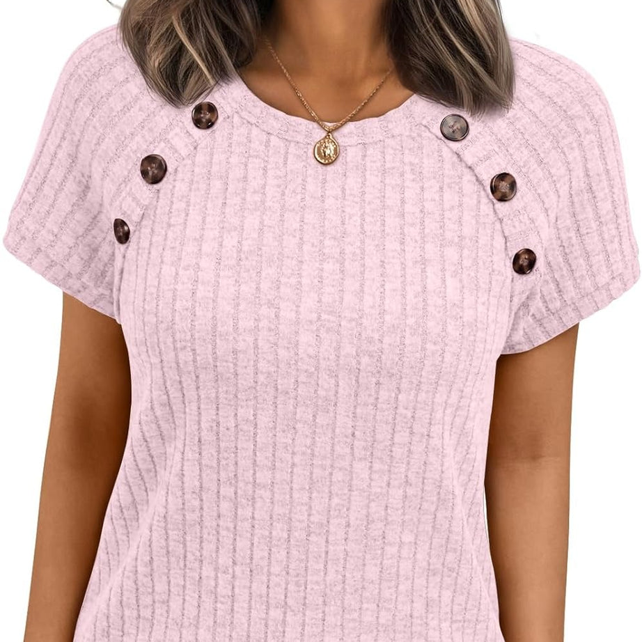 Women's Short Sleeve Business Casual Work Top