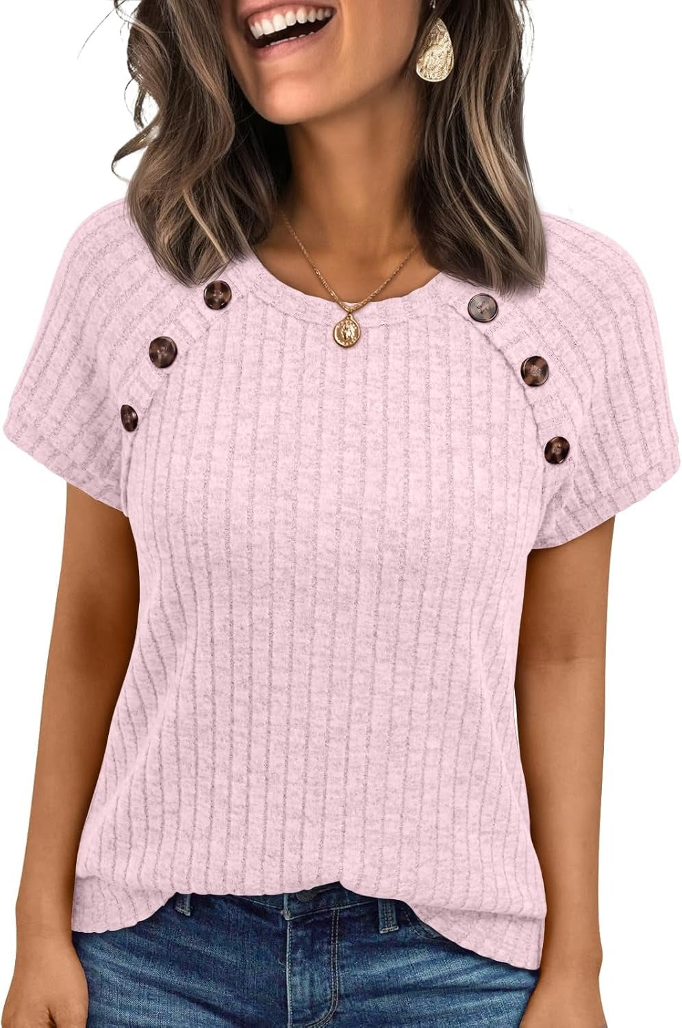 Women's Short Sleeve Business Casual Work Top