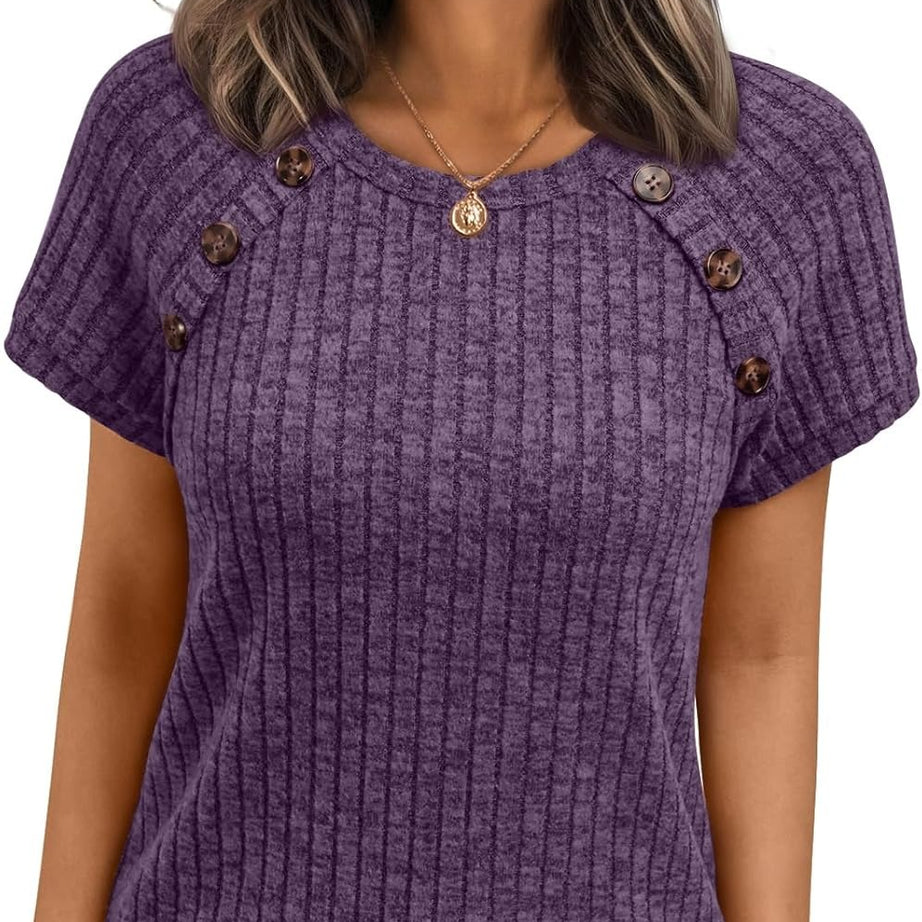 Women's Short Sleeve Business Casual Work Top