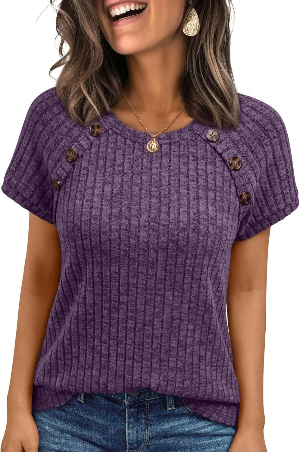 Women's Short Sleeve Business Casual Work Top