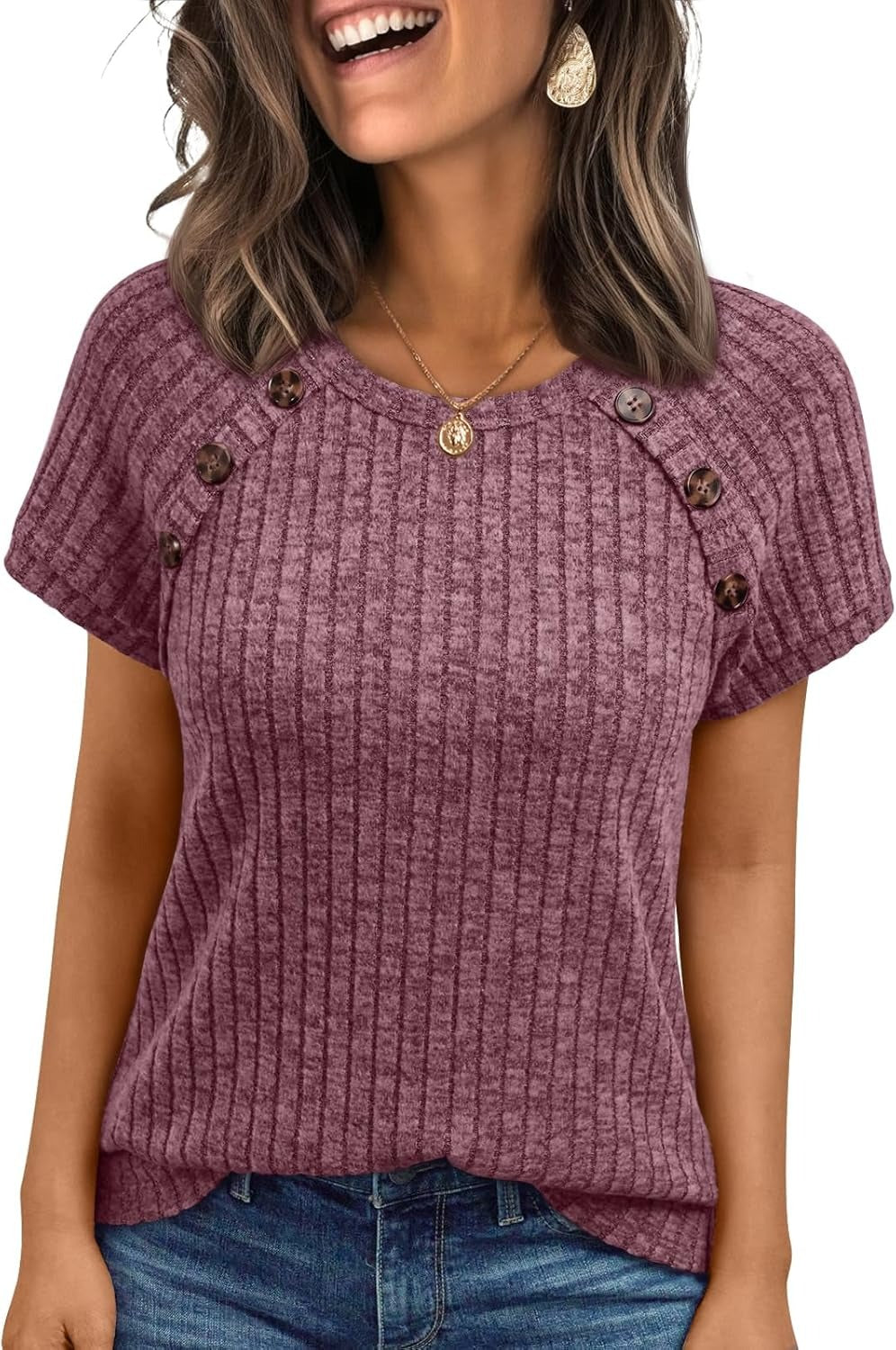 Women's Short Sleeve Business Casual Work Top