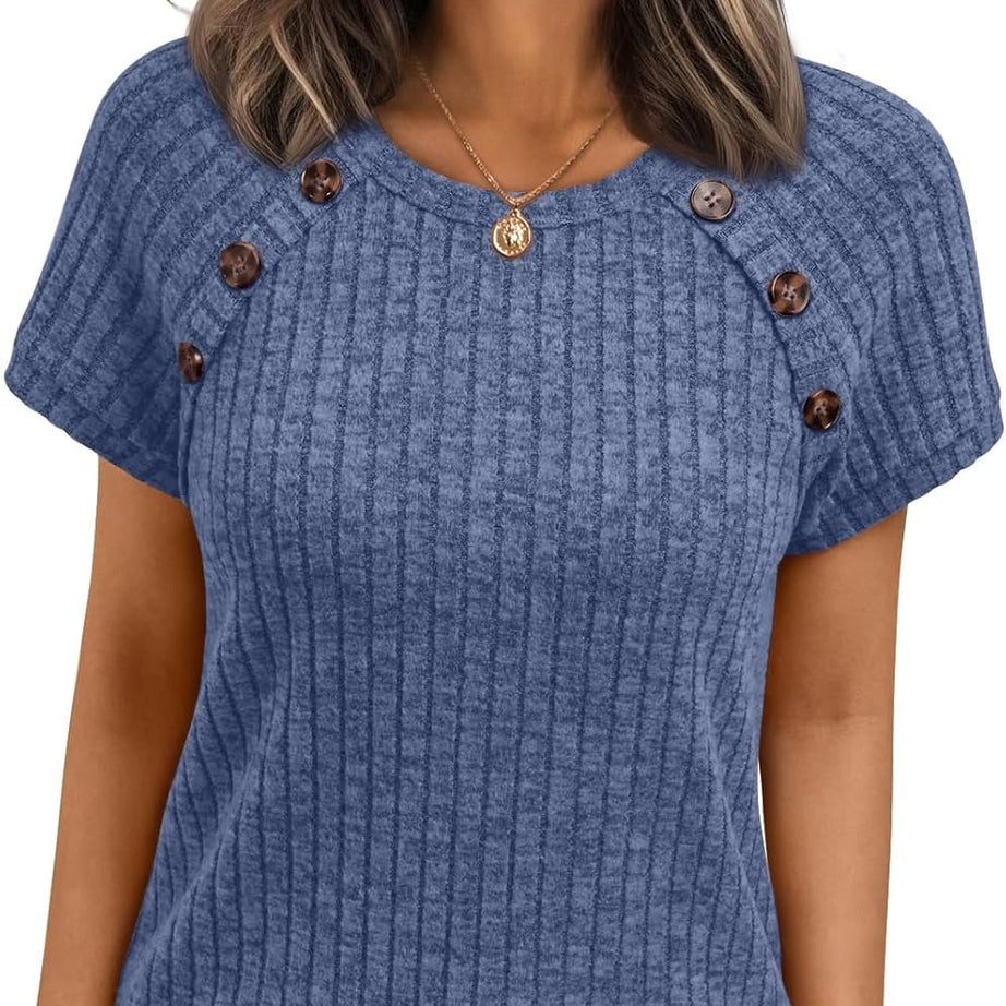 Women's Short Sleeve Business Casual Work Top