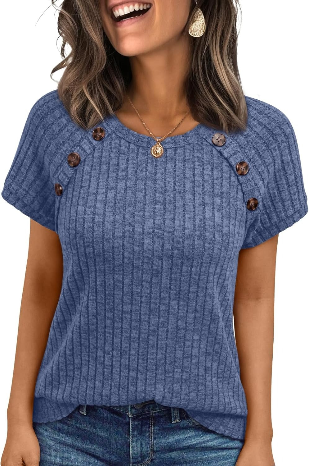 Women's Short Sleeve Business Casual Work Top