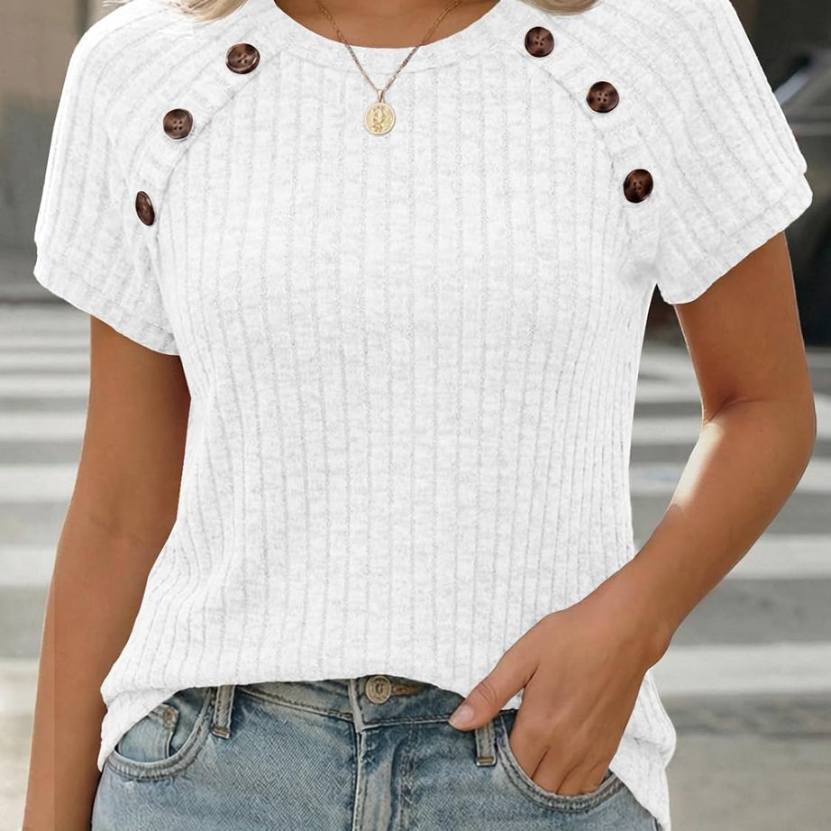 Women's Short Sleeve Business Casual Work Top