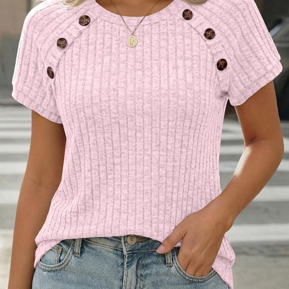 Women's Short Sleeve Business Casual Work Top