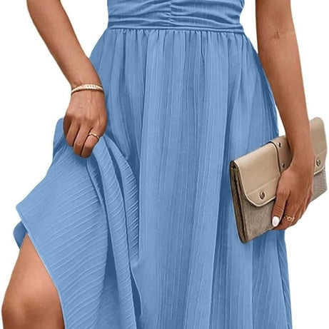 Women Summer Elegant Ruffle Sleeve Boho Outfits Dress