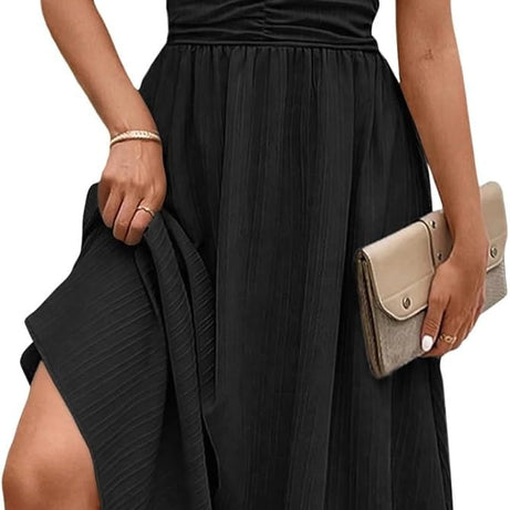 Women Summer Elegant Ruffle Sleeve Boho Outfits Dress